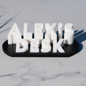 Custom 3D Printed Desk Name Plate: Personalized Office Decor