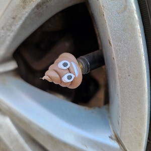 Grappige kak-emoji ventieldopjes: auto-accessoires prop cadeau