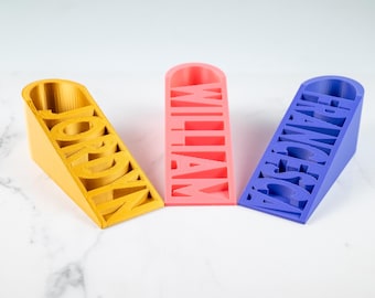 Custom Text Door Stop: Personalized PLA+ Door Wedge