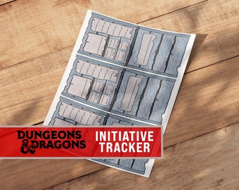 DnD Initiative Tracker (Foldable Stats Sheet for DM) - 5th Edition