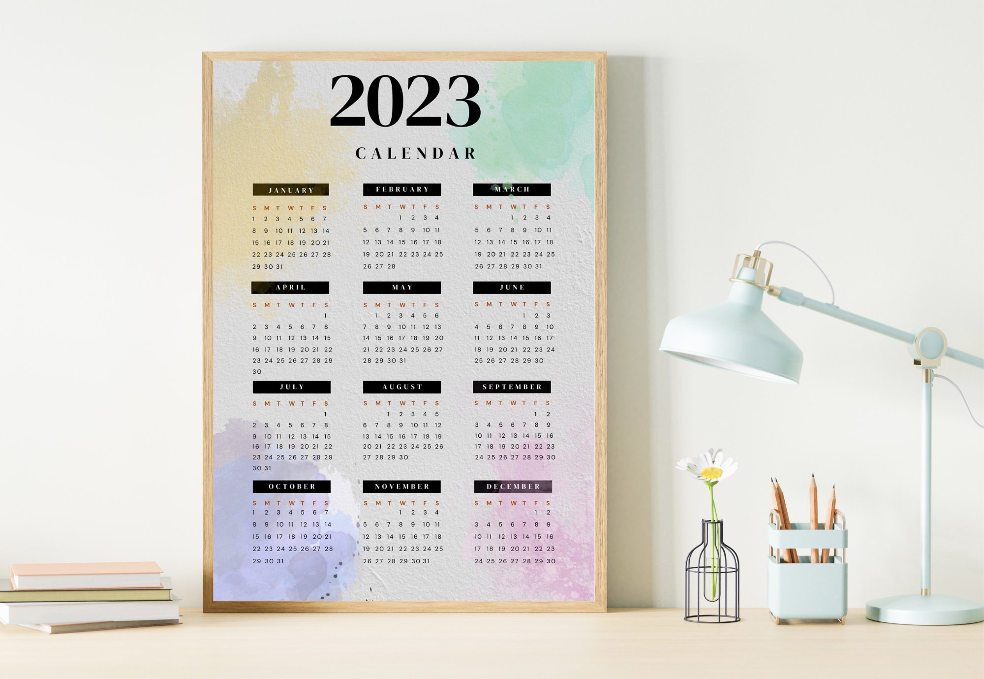 Calendar 2023 Printable 2023 Calendar Printable Digital - Etsy Finland