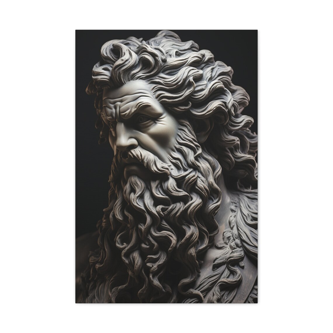 Zeus Unveiled | Greek God Wall Art | Mythology Masterpiece | Statue of ...