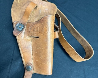 Rare WWII WW2 U.S. Army M3 Tanker & Paratrooper 1911 Shoulder Holster by Enger-Kress