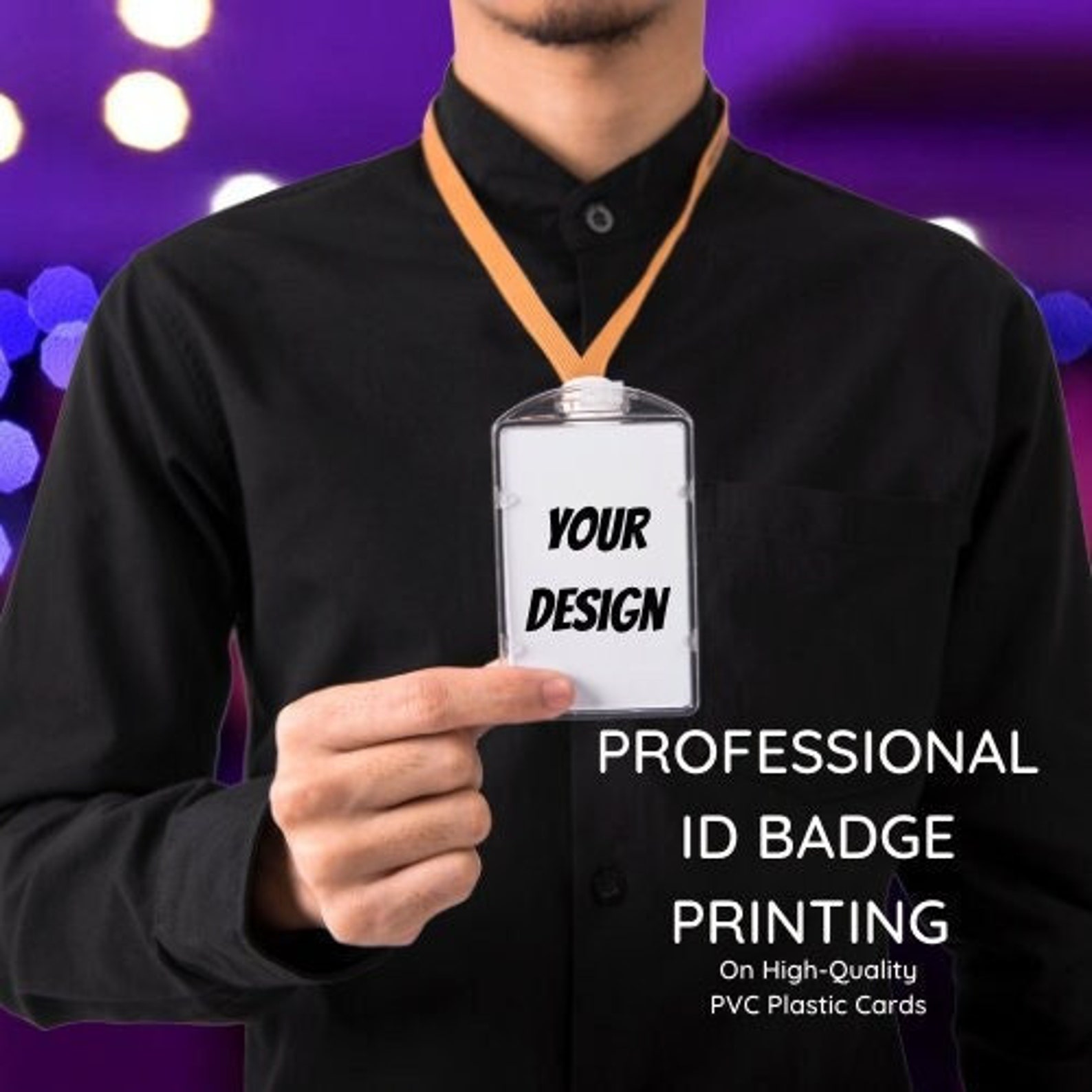 Professional ID Badge Printing. ID Badge, VIP Pass, Concert Pass, Party