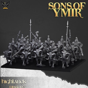 Highlands Miniatures - Sons of Ymir - Mounted Dwarfs (10 Miniatures) - Fantasy Battles