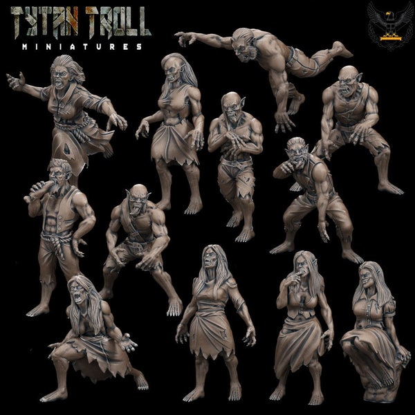 Tytantroll Miniatures - Vampire Spawn (12 Miniatures) - D&D Roleplaying