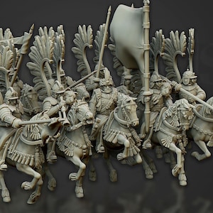 Highlands Miniatures - Winged Hussars of Volhynia (Mounted) - Fantasy Battles