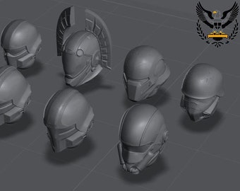 Galaktische Rüstkammer - Helldivers Helm Heads Bitz