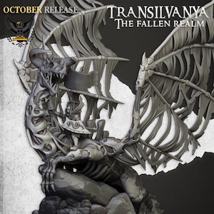 Highlands Miniatures - Transilvanya - Vampire Lady on Zombie Dragon (1 Miniature) - Fantasy Battles
