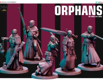 Trench Crusade - Trench Pilgrims Orphans Set - Female (5 Miniatures)