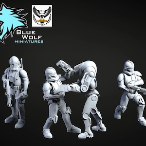 Commander Green (3 Miniatures) - Legion - Clones - Blue Wolf Miniatures
