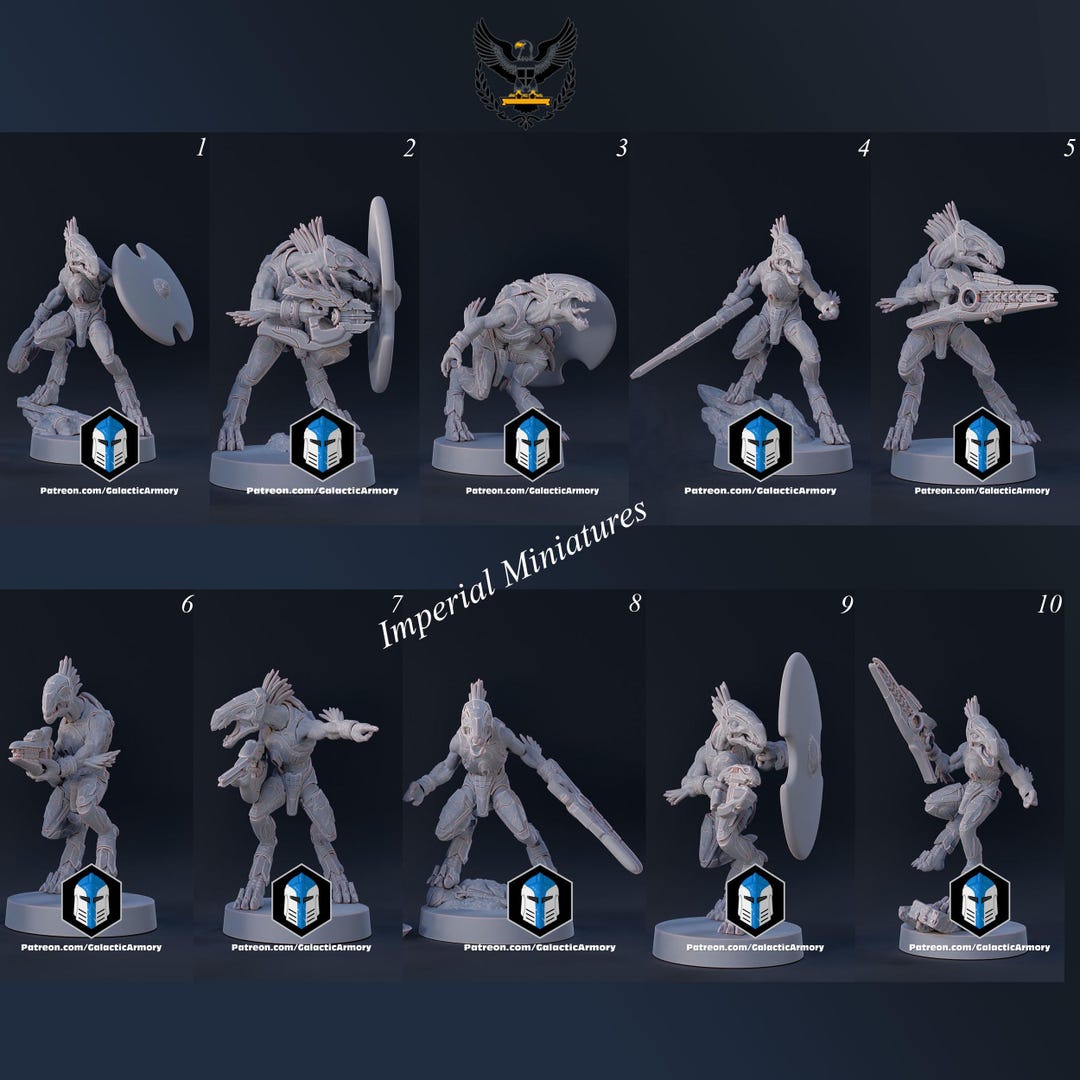 Galactic Armory - Halo - Jackal Miniature (10 Variants) - Etsy
