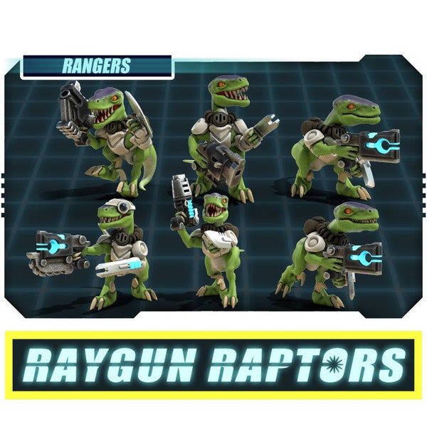 Raygun Raptors Rangers Squad - One Page Rules - Warhammer 40k Alternative - Treadhead Rad