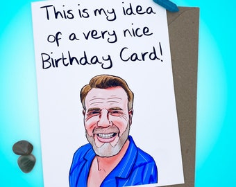Gary Barlow leuk dagje uit Meme wenskaart, grappige kaarten, illustratie, eigenzinnige verjaardagskaart voor hem/haar/vriend/vriendin