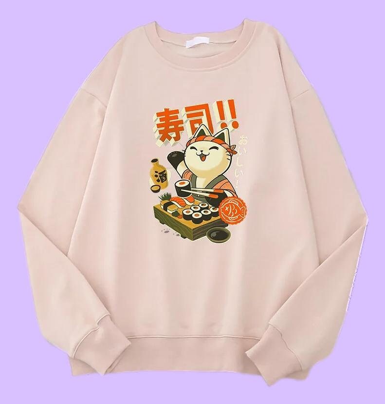 Femme Sweat à Capuche Manches Longues Chat Chaud Mode Sweatshirt