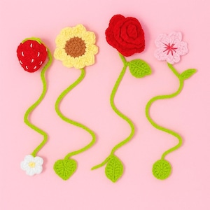 4 in 1 No sew PDF Lesezeichen Set häkeln, Lesezeichen häkeln, Blumen Lesezeichen häkeln, Lesezeichen Muster gehäkelt, Blumen Lesezeichen häkeln, Lesezeichen häkeln pdf