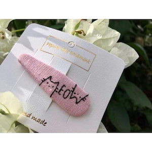 Embroidered, hair clips, hair accessories, personalized hair clip, floral embroidery, hand embroidery, baby girl gift personalized