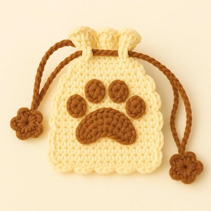 Bolsa de crochê, padrão de crochê, padrão de carteira, padrão de costura, porta-cartões svg, pata de crochê, bolsa feita à mão, porta-moedas, pegadas de crochê