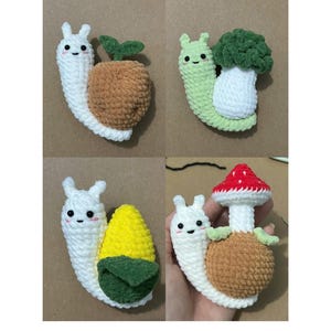 Bundle 4 in 1, crochet snail, crochet snail pattern, snail crochet pattern, snail plush pattern, cute crochet pattern, easy crochet pattern