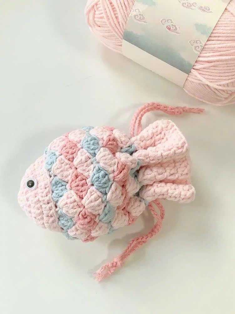 Crocheted Fish Bag - Etsy