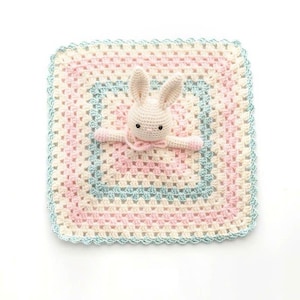Crochet bunny lovey | crochet snuggler pattern | crochet lovey pattern | snuggler pattern | crochet pattern blanket | crochet baby blanket