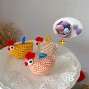 Bundle 2 in 1, chicken crochet pattern, crochet amigurumi,amigurumi pattern, chicken plushie, chubby crochet chicken,crochet chicken pattern