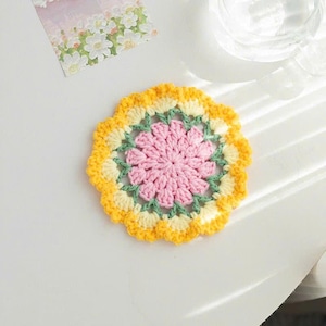 Coaster crochet pattern, Flower Pot Crochet Pattern, crochet coasters, coaster holder, floral coaster crochet pattern, digital pattern