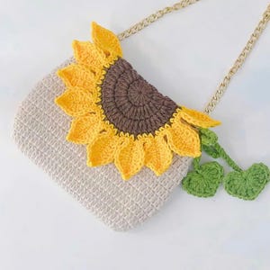 Sunflower crochet bag, digital pattern, crochet granny square patterns, pattern, granny square crochet pattern, crochet, crossbody bag