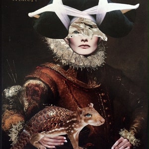 Surreal Collage- Giclee Fine Art Print -Pop Surrealism -Wall Art- &quot;Ludovica&quot;