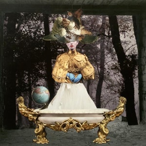 Surreal Collage Art - Giclee Fine Art Print -Pop Surrealism- Wall Art - Wall Decor &quot;Globetrotter&quot;