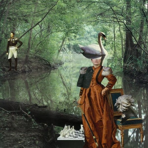 Surreal Collage -  Giclee Fine Art Print - Pop Surrealism - Wall Art - &quot;Rendezvous&quot;