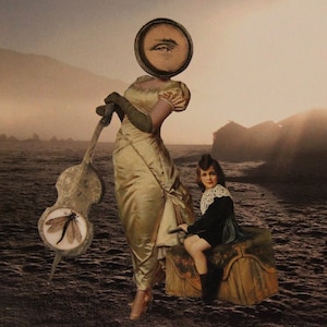 Surreal Collage - Giclee Fine Art Print -Pop Surrealism -Wall Art -  &quot;Lady N&quot;