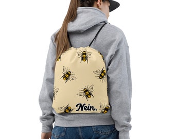 Nein. Bee Pattern Drawstring Bag