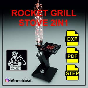 Raketenstein Grill 2 in 1, Gartenfackel, Rakete Stein selber machen