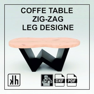 Couchtisch Beine, Beine designe, Zick Zack Beine Tisch, Tisch cnc, Tisch dxf
