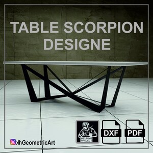 Loft-Style Table Design: Scorpion Legs, DIY Welding Project (DXF & PDF)