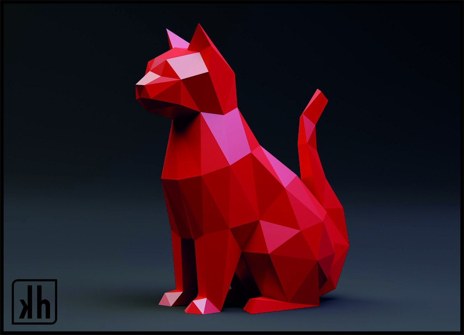 Geometric Cat Sculpture - Etsy