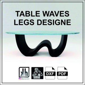 Table waves leg, table legs, Welding Project,DIY Metal Table Leg, DXF Plans ,Legs bending