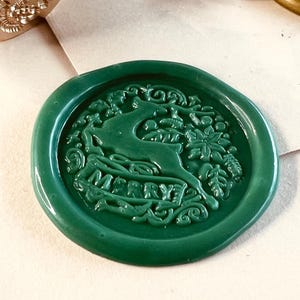 25 mm Messing Stempelkopf Weihnachten Rentier Wachssiegel