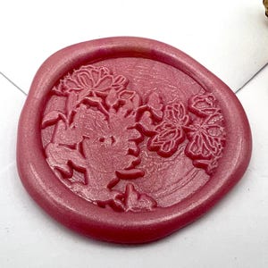 Bloemen Waxstempel - Elegante Bloem Motief, 25mm Messing Stempelkop voor Verzegeling & Knutselen