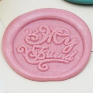 Il mio amico - Timbro sigillo in ceralacca - Timbro in ottone da 25 mm - Idea regalo carina per amici, lettere e posta felice