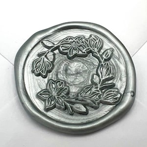 Bloemenkrans Waxzegel Stempel - 25mm Messing Stempelhoofd voor Elegante Botanische Stationery