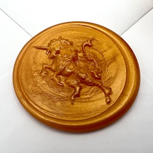 Magische Eenhoorn Lakzegel Stempel – 30mm Messing Fantasy Wax Stempel voor Brieven & Uitnodigingen