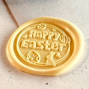 Selo de cera de Páscoa feliz – Selo de latão de 25 mm para cartões de Páscoa e embrulhos de presentes