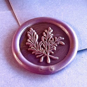 Botanische Rozemarijn Waxzegel Stempel - 25mm Messing Stempelhoofd voor Uitnodigingen & Knutselen