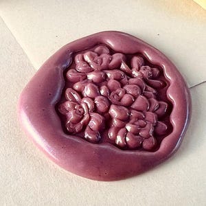 Vetplant Bloemen Wax Stempel | Botanische Messing Zegelstempel voor Journaling, Verpakking & Uitnodigingen | Formaat 24.4x23.3mm