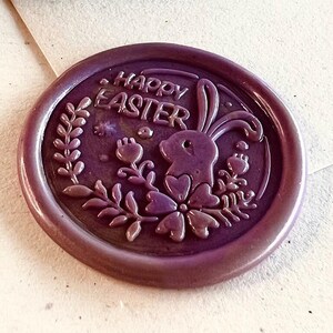 Fröhlicher Osterhase-Wachssiegel-Stempel - 25mm Messing-Siegel für Osterkarten & Geschenkverpackungen