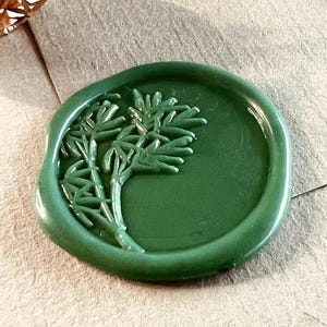 Sello de cera botánico: elegante sello de latón con diseño de flores silvestres para invitaciones, cartas y manualidades (25 mm)