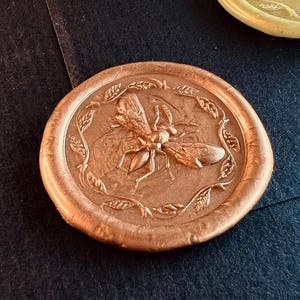 Elegante Bij Waxstempel – 25mm Messing Waxstempel met Natuurdesign