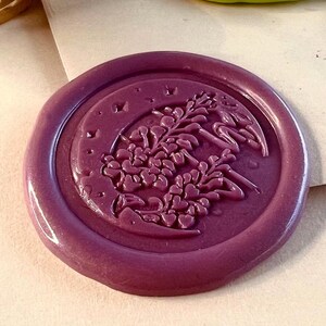 Maan & Blauwe Regen Wax Stempel – 25mm Messing Lakzegel voor Elegante en Magische Verzegeling